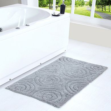 Beautiful Circle Design High Quality Year Round Cotton With Non-Skid Back Bath Rug