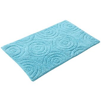 Luxurious Block Pattern High Quality Year Round Cotton With Non-Skid Back Bath Rug
