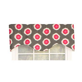 Ikat Domino Cornice 100% Cotton with Fully Lined 3" Rod Pocket Valnance for Windows