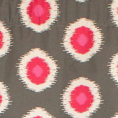 Ikat Domino Cornice 100% Cotton with Fully Lined 3" Rod Pocket Valnance for Windows