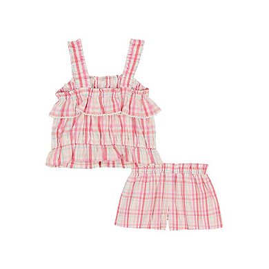 Girls 4-6 Kids Headquarters 2-pc. Woven Plaid Strawberry Tank Top & Shorts Set