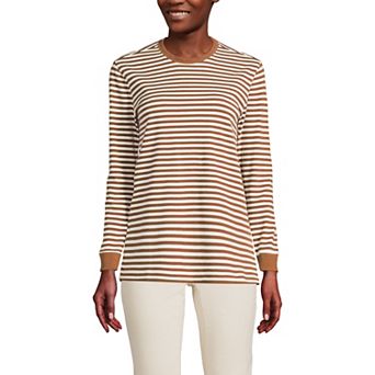 Women's Lands' End Relaxed Long Sleeve Crewneck Top