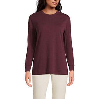 Women's Lands' End Relaxed Long Sleeve Crewneck Top