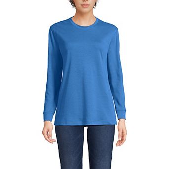 Women's Lands' End Relaxed Long Sleeve Crewneck Top