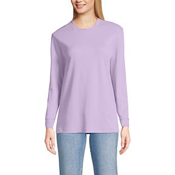 Women's Lands' End Relaxed Long Sleeve Crewneck Top
