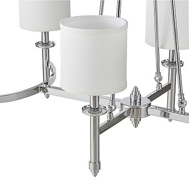 Hampton Hill Elegenza 6-light Chandelier with Fabric Drum Shades