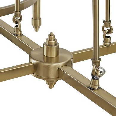 Hampton Hill Elegenza 6-light Chandelier with Fabric Drum Shades