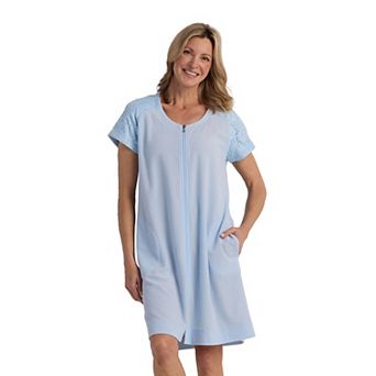Women's Miss Elaine Essentials Terry Short Zip Robe