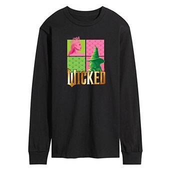 Men's Wicked Glinda & Elpha Grid Long Sleeve Graphic Tee