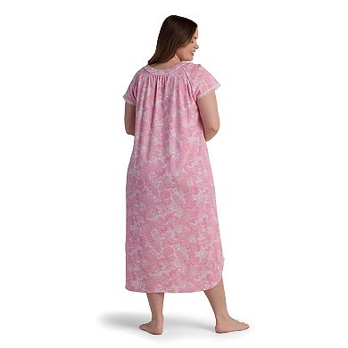 Plus Size Miss Elaine Essentials Cottonessa Long Nightgown