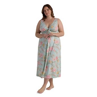Plus Size Miss Elaine Essentials Sofiknit Long Nightgown