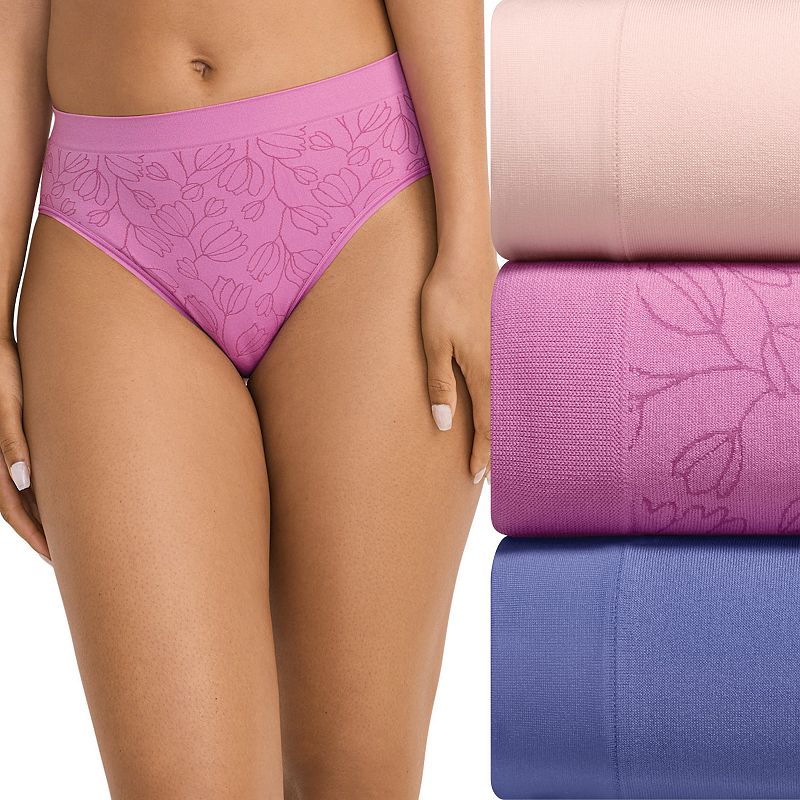 Women's Jockey® Seamfree® 3-pk. Hi-Cut Panty 4392, Size: XXL, Pink Mist Assorted