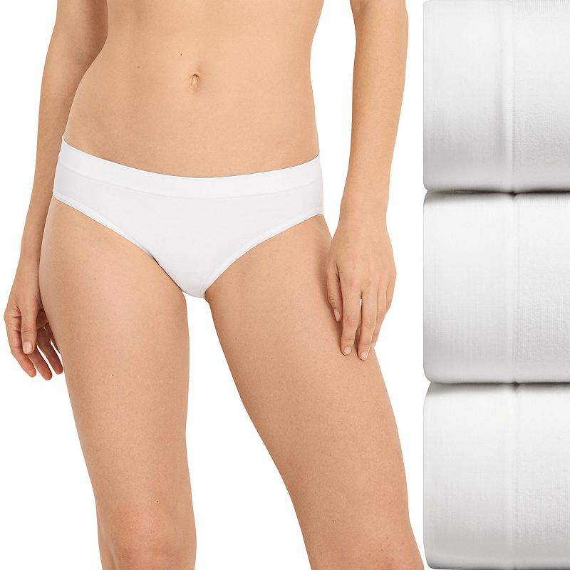 Women's Jockey® Seamfree® 3-pk. Bikini Panty Set 4390, Size: Small, All White