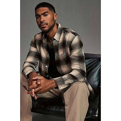 Men's NEXT Long Sleeve Mono Check Shirt