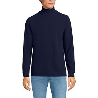 Men's Lands' End Waffle Foldover Turtleneck