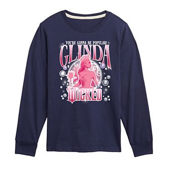 Boys 8-20 Wicked Glinda You're Gonna Be Popular Long Sleeve Graphic Tee