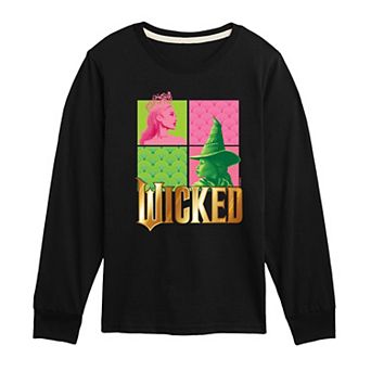 Boys 8-20 Wicked Glinda & Elpha Grid Long Sleeve Graphic Tee