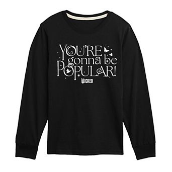 Boys 8-20 Wicked You're Gonna Be Popular Long Sleeve Graphic Tee