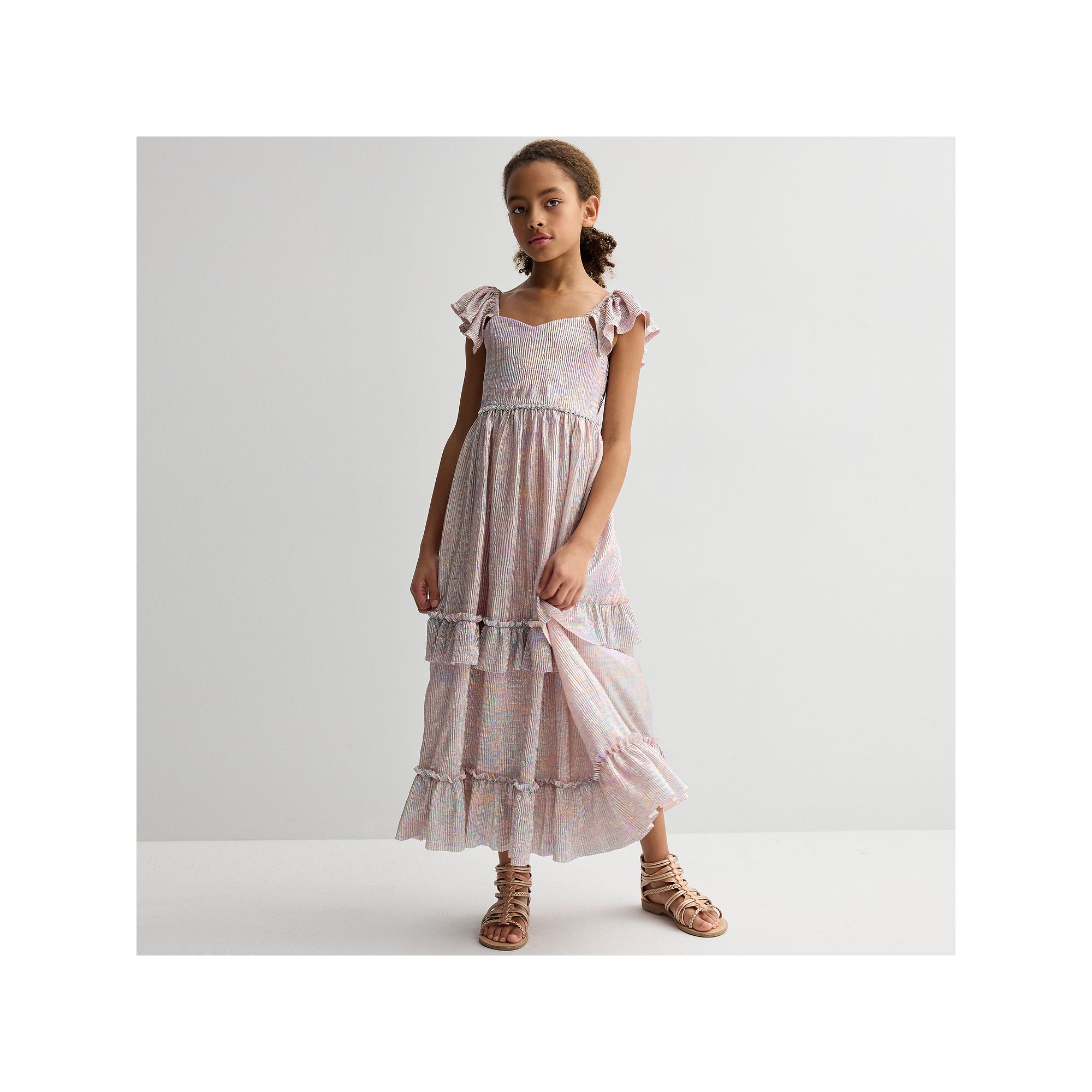 Girls 7-16 Bonnie Jean Boudre Maxi Dress, Girls, Rainbow