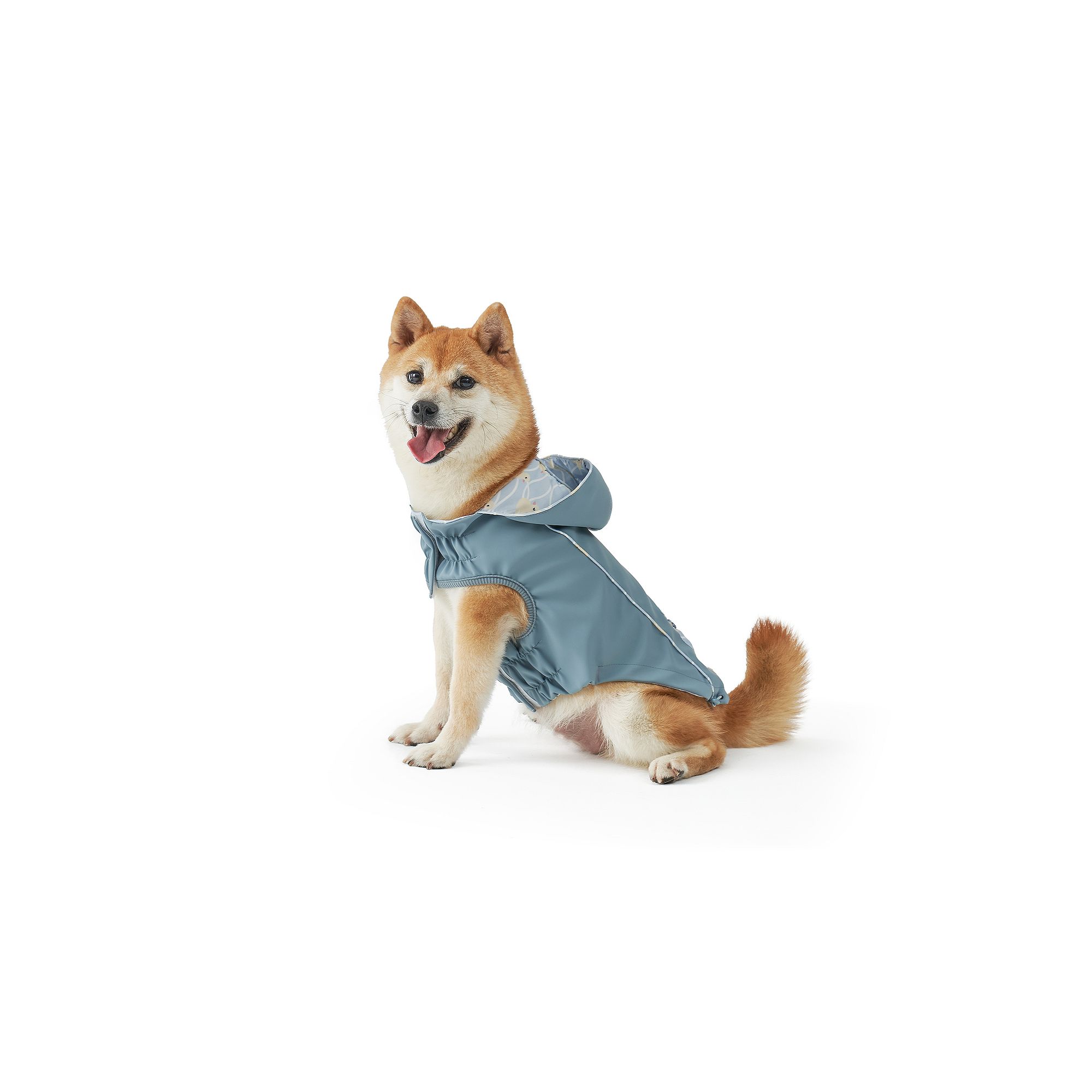 Koolaburra by UGG Aiden Reversible Pet Raincoat, Size: Medium, Stonewash