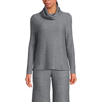 Women's Lands' End Relaxed Long Sleeve Cowl Neck Top