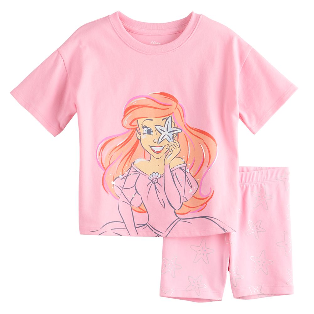 Disney Girls 4-12 Oversized Tee & Bike Shorts Set by Jumping Beans®