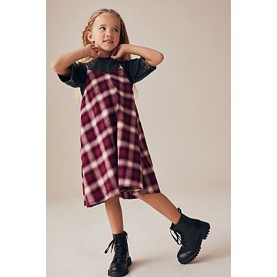 Girls 4-12 NEXT Check Slip Dress & Tee