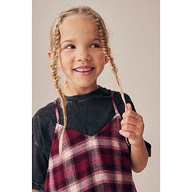 Girls 4-12 NEXT Check Slip Dress & Tee