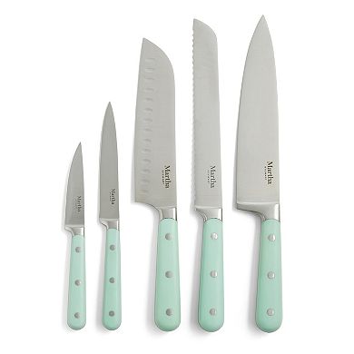 Martha Stewart Eastwalk 14-Piece Matte Black Knife Block Cutlery Set