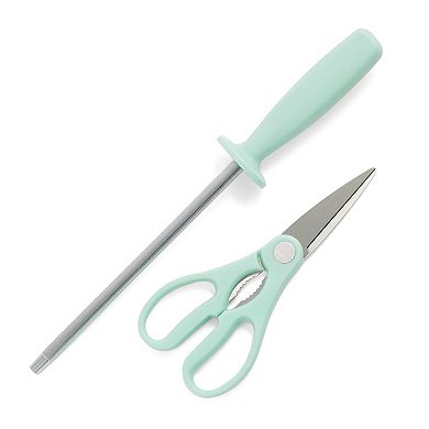 Martha Stewart Eastwalk 14-Piece Matte Black Knife Block Cutlery Set
