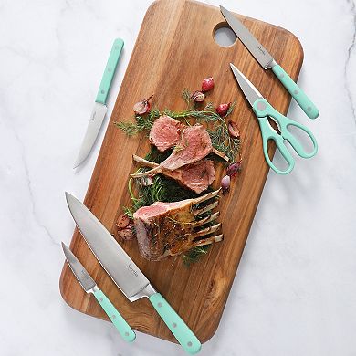 Martha Stewart Eastwalk 14-Piece Matte Black Knife Block Cutlery Set