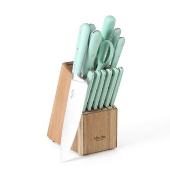 Martha Stewart Eastwalk 14 pc Matte Knife Block Cutlery Set