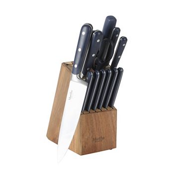 Martha Stewart Eastwalk 14 pc Matte Knife Block Cutlery Set