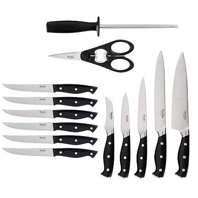 Martha Stewart Greeley 14-Piece Cutlery Set with Wood Block