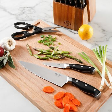 Martha Stewart Greeley 14-Piece Cutlery Set with Wood Block