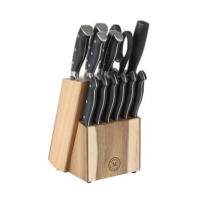 Martha Stewart Greeley 14-Piece Cutlery Set with Wood Block