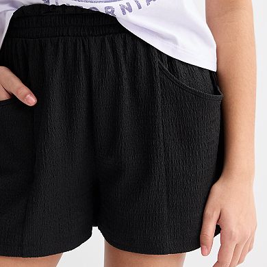 Girls 6-20 SO® Pull-On Texture Knit Shorts in Regular & Plus Size
