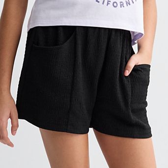 Girls 6-20 SO® Pull-On Texture Knit Shorts in Regular & Plus Size
