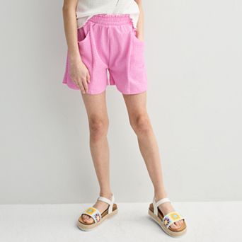 Girls 6-20 SO® Pull-On Texture Knit Shorts in Regular & Plus Size
