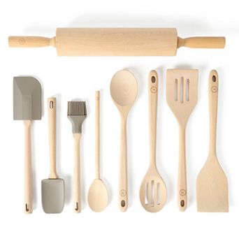 Martha Stewart 9 pc Wood Kitchen Gadget & Tool Set