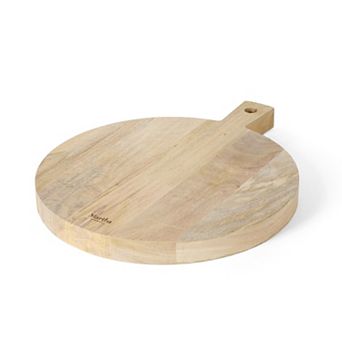 Martha Stewart Kindale 18" x 14" Round Mango Wood Charcuterie Board