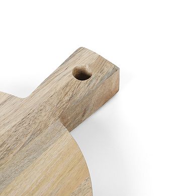 Martha Stewart Kindale 18" x 14" Round Mango Wood Charcuterie Board