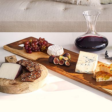 Martha Stewart Kindale 18" x 14" Round Mango Wood Charcuterie Board