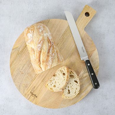 Martha Stewart Kindale 18" x 14" Round Mango Wood Charcuterie Board