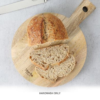 Martha Stewart Kindale 18" x 14" Round Mango Wood Charcuterie Board