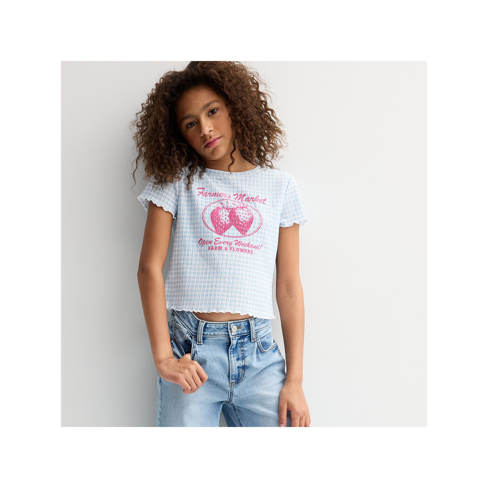 Girls 6-20 SO® Textured Graphic Tee in Regular & Plus Size, Girls, Size: 