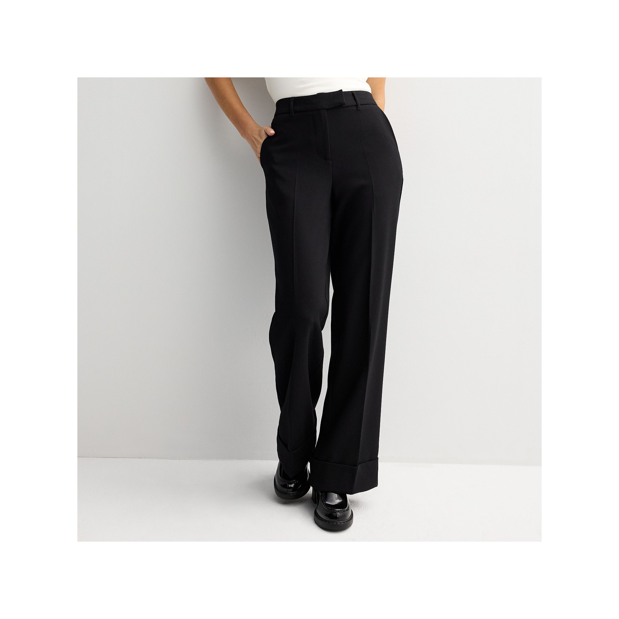 Juniors SO® High Rise Cuffed Wide Leg Trousers, Girls, Size: XL, Black