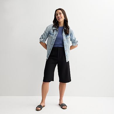 Juniors' SO Mid-Rise Bermuda Trouser Shorts