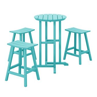 Westintrends 4 pc Outdoor/patio Counter Bistro Set