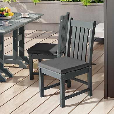 Westintrends Outdoor/patio Dining Chair Square Seat Cushion (set Of 4), 19" X 18"